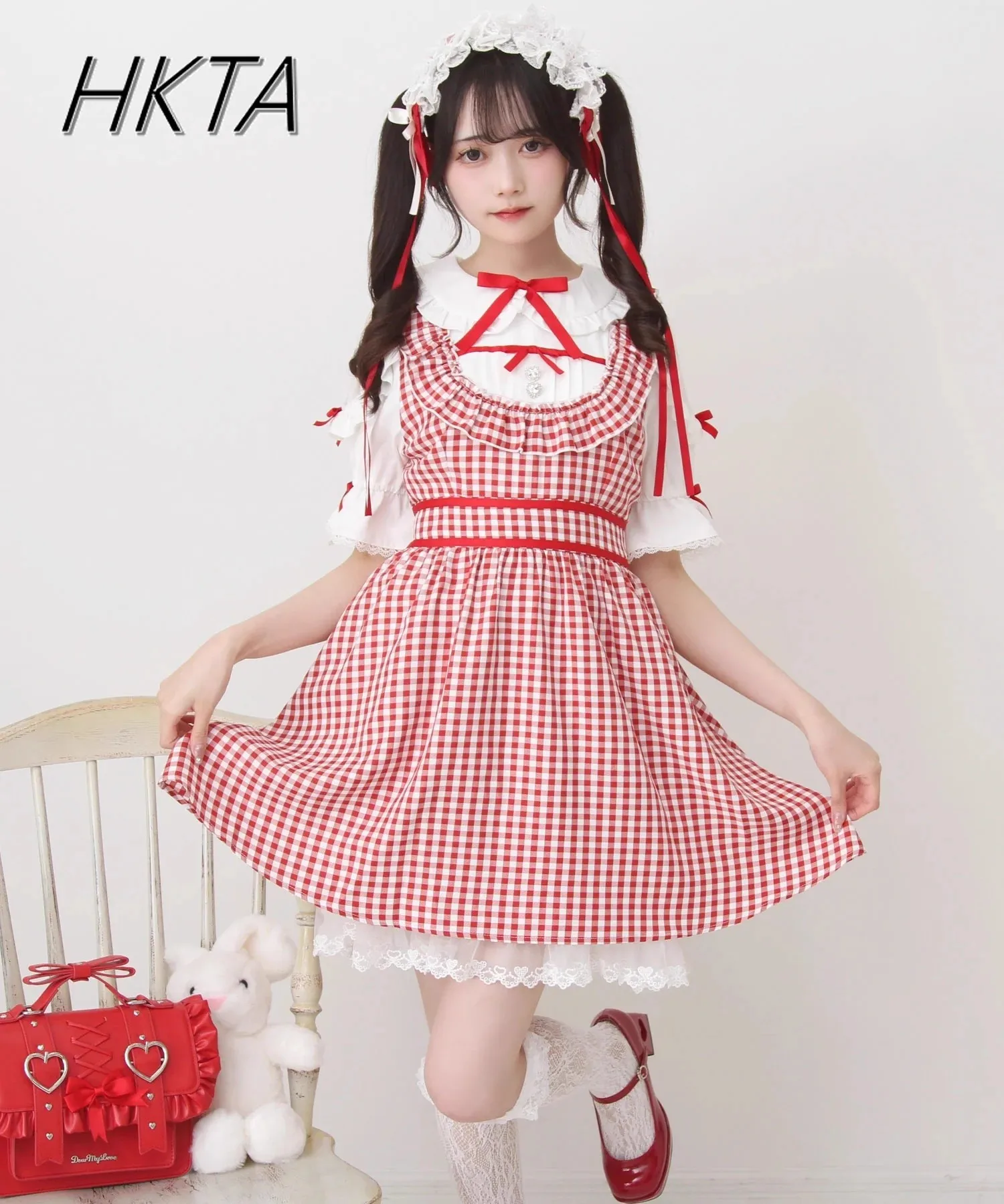 Japanese Sweet Cute Fake Two-piece Red Plaid Dress Kawaii Lolita Girls Lace Stitching Off-shoulder Thin Doll Collar Dress Summer
Japanese Sweet Cute Fake Two-piece Red Plaid Dress Kawaii Lolita Girls Lace Stitching Off-shoulder Thin Doll Collar Dress Summer