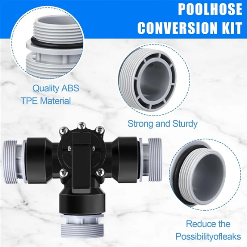 【Lowest-Price!】Conversion Set For Pool Maintenance Part 1.5" 3 Way Valve With Hose Adapters, Hose Clamps, Sealing Rings For Filt
【Lowest-Price!】Conversion Set For Pool Maintenance Part 1.5" 3 Way Valve With Hose Adapters, Hose Clamps, Sealing Rings For Filt