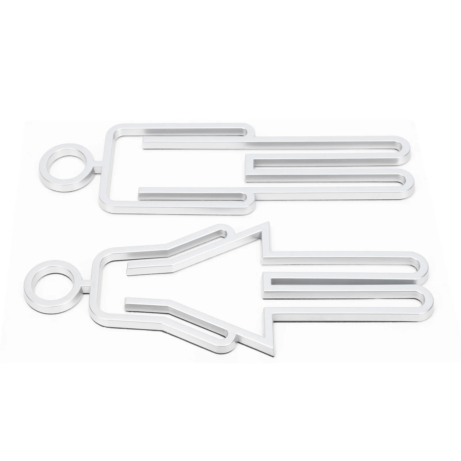 Bathroom Signs Restroom Identification Wall-mounted Toilet Plaque Silver ABS Long Lasting Washroom Sign Easy Practical
Bathroom Signs Restroom Identification Wall-mounted Toilet Plaque Silver ABS Long Lasting Washroom Sign Easy Practical