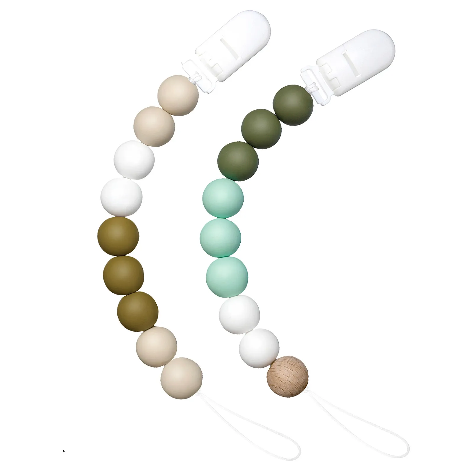2PCS Handmade Silicone Baby Pacifier Clip Silicone Round Beaded Dummy Holder Strap For Appease Soother Chain Nursing Teether Toy
2PCS Handmade Silicone Baby Pacifier Clip Silicone Round Beaded Dummy Holder Strap For Appease Soother Chain Nursing Teether Toy