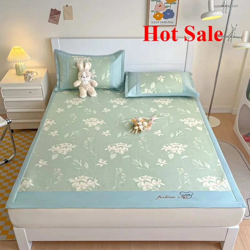 Summer air-conditioning seat maternal and infant grade mat 3-piece set bed sheet type printed ice rattan mat can be washed
Summer air-conditioning seat maternal and infant grade mat 3-piece set bed sheet type printed ice rattan mat can be washed