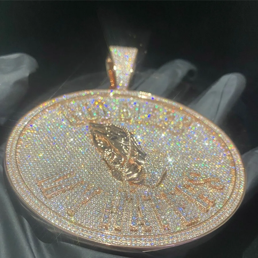 Iced out yellow gold moissanite round pendants fashion hip hop custom jewelry vvs moissanite pendant for mens
Iced out yellow gold moissanite round pendants fashion hip hop custom jewelry vvs moissanite pendant for mens
