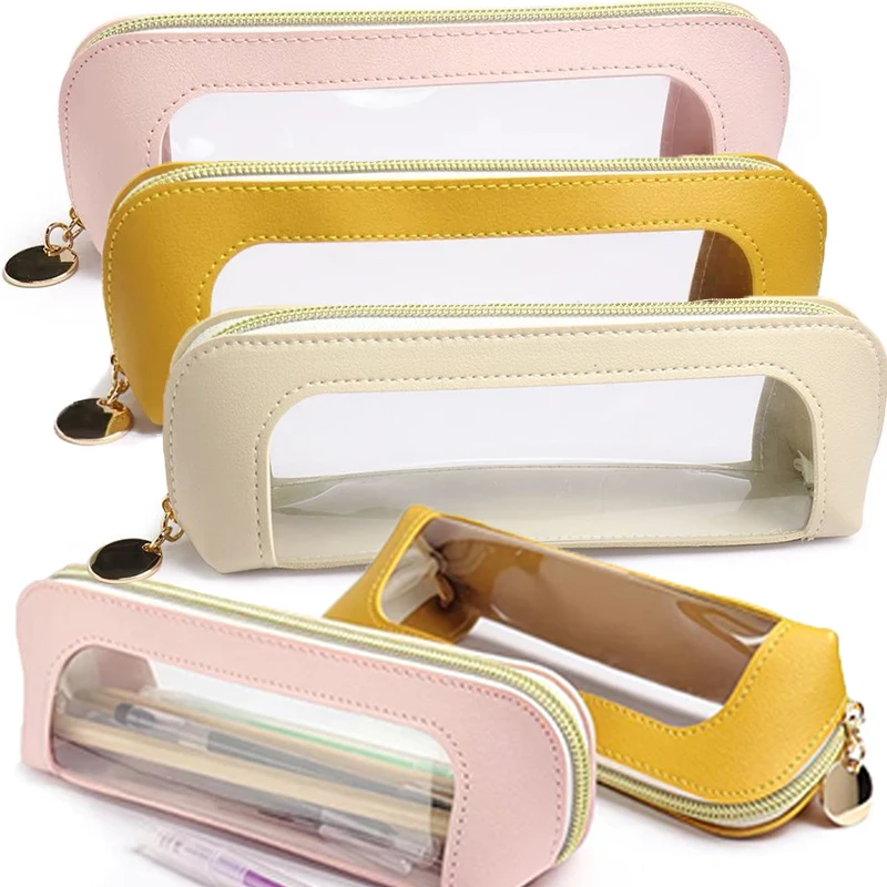 Прозрачная косметичка из искусственной кожи, сумка для хранения туалетных принадлежностей и канцелярских принадлежностей, инструменты для дома и путешествий, прочная долговечность, легко чистящиеся косметички
Прозрачная косметичка из искусственной кожи, сумка для хранения туалетных принадлежностей и канцелярских принадлежностей, инструменты для дома и путешествий, прочная долговечность, легко чистящиеся косметички