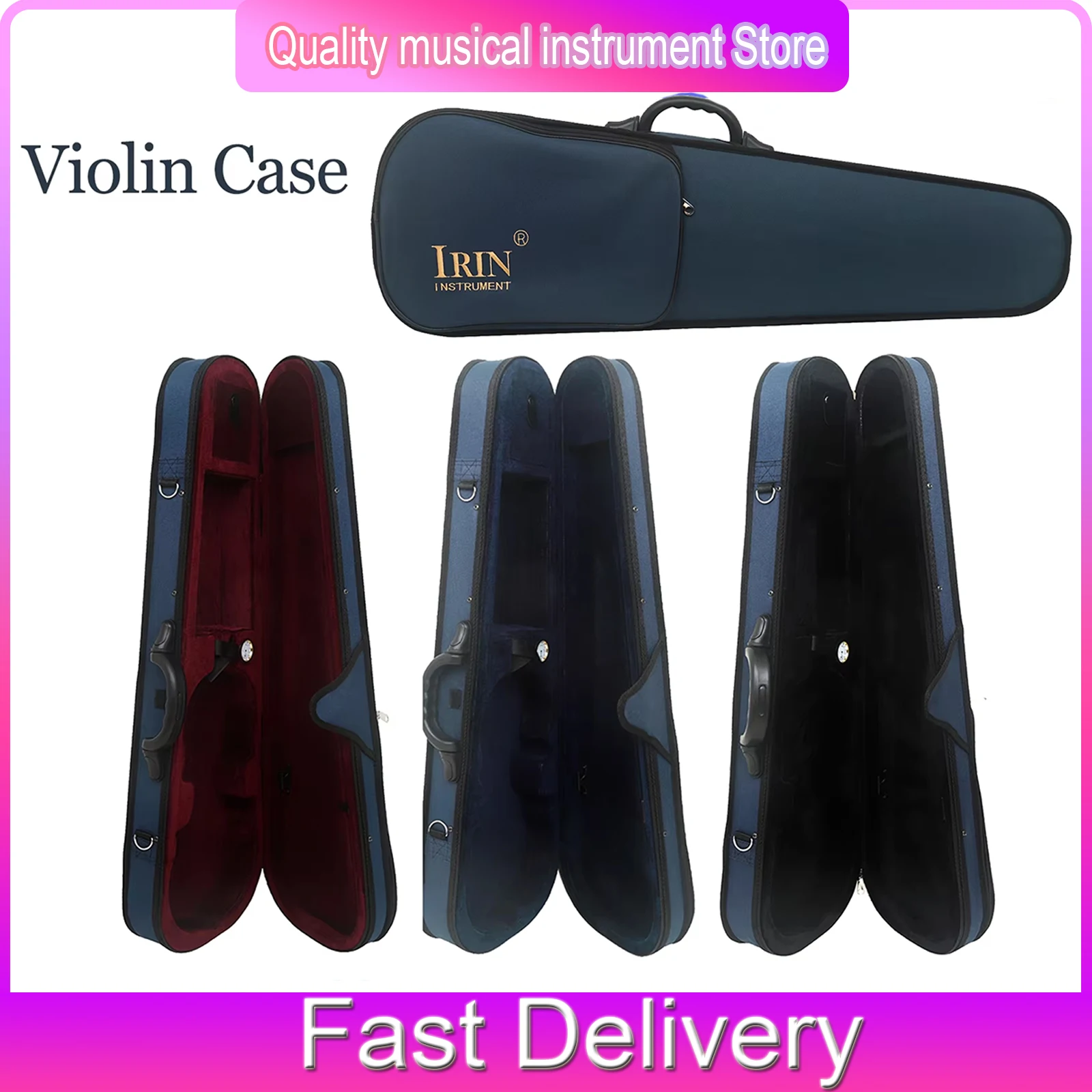 IRIN Violin Case Box 3/4 4/4 Suitcase Oxford Cloth Fiddle Storage Box Violin Parts With Hygrometer String Instrument Parts
IRIN Violin Case Box 3/4 4/4 Suitcase Oxford Cloth Fiddle Storage Box Violin Parts With Hygrometer String Instrument Parts