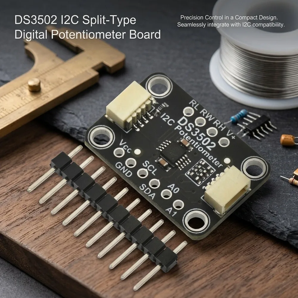 DS3502 Digital Potentiometer Board I2C Split Type For DIY Electronic Circuit Resistance Control Module
DS3502 Digital Potentiometer Board I2C Split Type For DIY Electronic Circuit Resistance Control Module