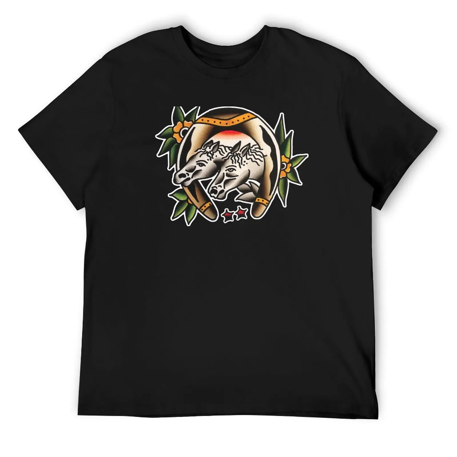 Traditional Horseshoe Horses Tattoo Design T-Shirt heavyweights sublime funny costumes black t-shirts for men
Traditional Horseshoe Horses Tattoo Design T-Shirt heavyweights sublime funny costumes black t-shirts for men