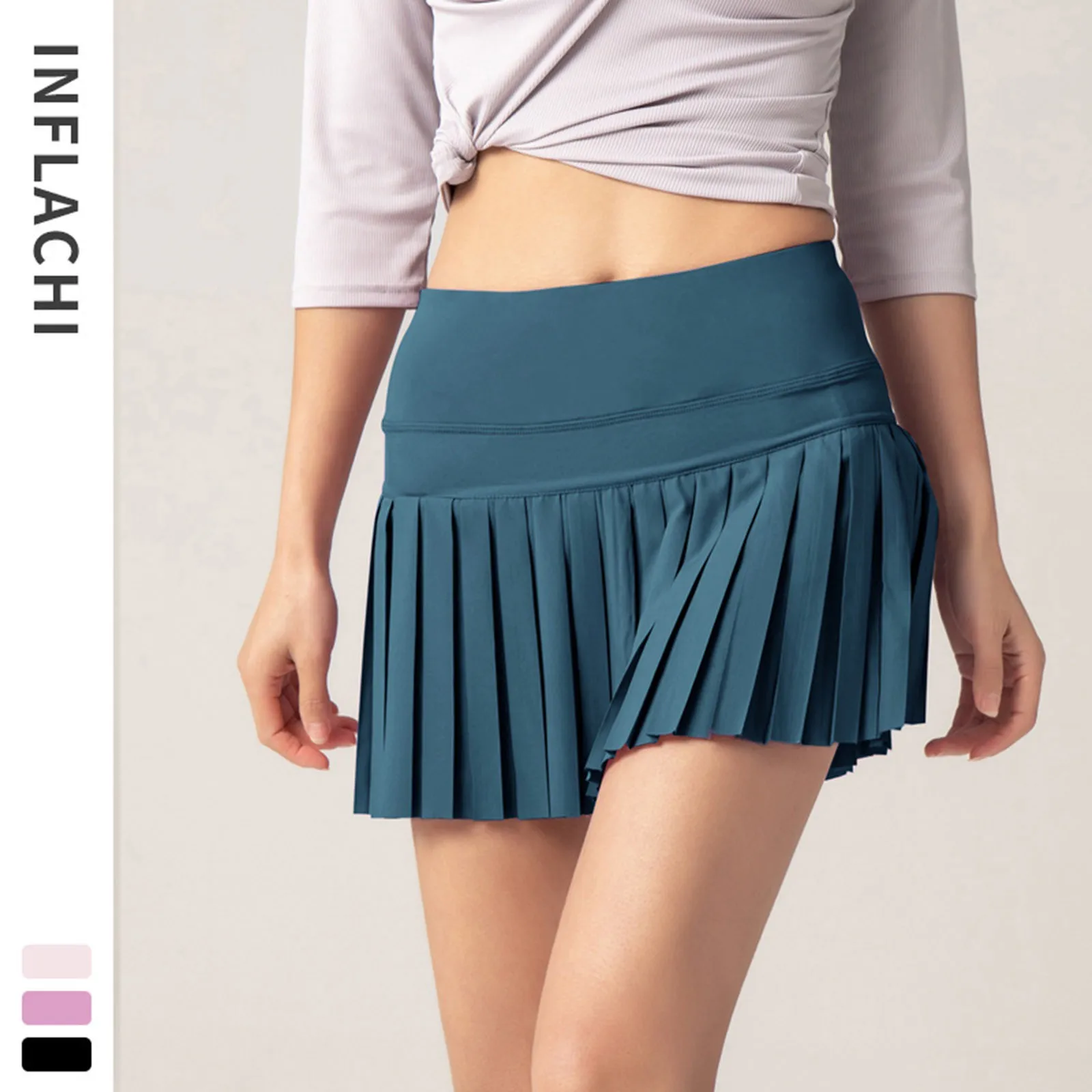 Women's Skirt Fashion High Waist Pleated Mini Sports Half Skirt Fake Two Piece Skirt Solid Colour Casual Loose Quick Dry Skirt
Women's Skirt Fashion High Waist Pleated Mini Sports Half Skirt Fake Two Piece Skirt Solid Colour Casual Loose Quick Dry Skirt