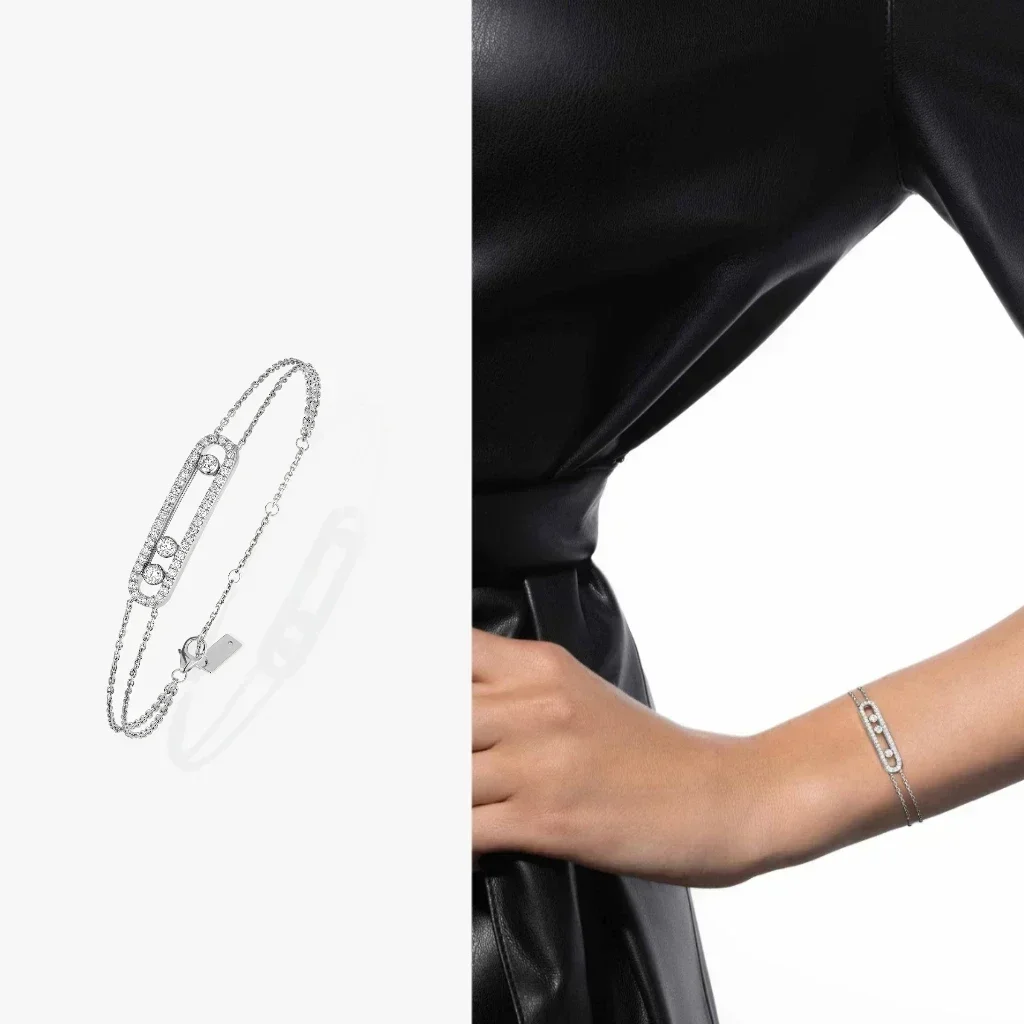 S925 gioielli di lusso bracciale scorrevole a doppia catena Messik Move Versatile consegna gratuita classico stile europeo e ame
S925 gioielli di lusso bracciale scorrevole a doppia catena Messik Move Versatile consegna gratuita classico stile europeo e ame