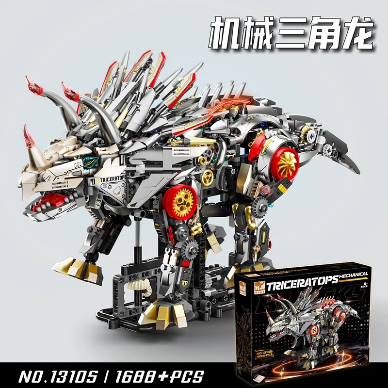 Mechanical Triceratops Building Blocks Simulated Animal Creativity DIY Assembly Ornament Toy Aldult/Kid Birthday Gift 13105
Mechanical Triceratops Building Blocks Simulated Animal Creativity DIY Assembly Ornament Toy Aldult/Kid Birthday Gift 13105