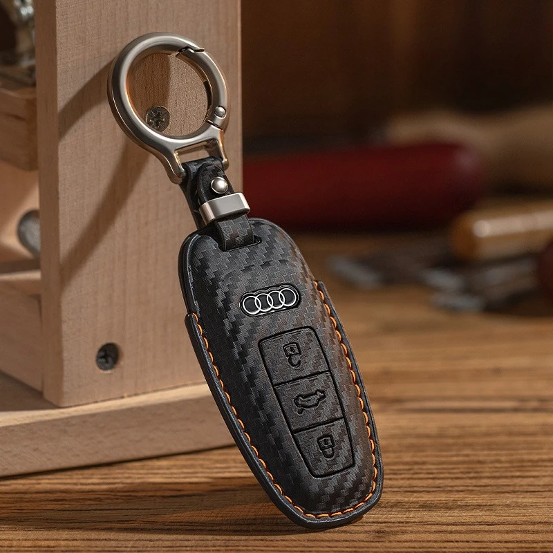 Carbon fiber Car Key Case Cover shell For Audi A4L A5 Q7 TT TTS A3 A4 B9 A6 A7 4K A8 E-tron Q5 Q8 C8 D5 SQ8 Car Keychain keyring
Carbon fiber Car Key Case Cover shell For Audi A4L A5 Q7 TT TTS A3 A4 B9 A6 A7 4K A8 E-tron Q5 Q8 C8 D5 SQ8 Car Keychain keyring