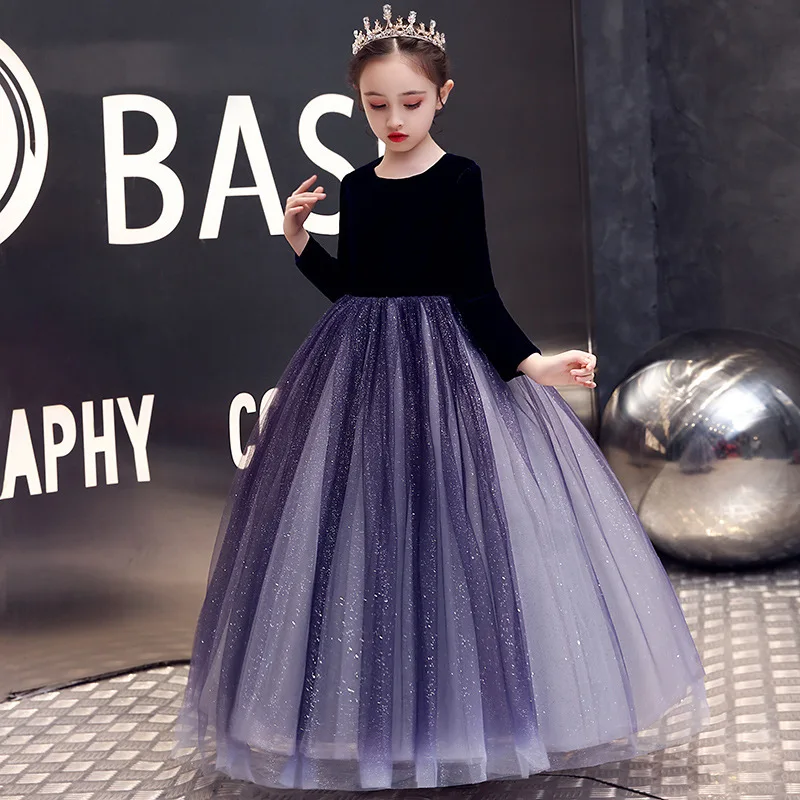 It's Yiiya Customized Flower Girl Dress Navy Blue Velvet Tulle Modest O-neck Full Sleeves Zipper Floor length Kids Gown T050
It's Yiiya Customized Flower Girl Dress Navy Blue Velvet Tulle Modest O-neck Full Sleeves Zipper Floor length Kids Gown T050