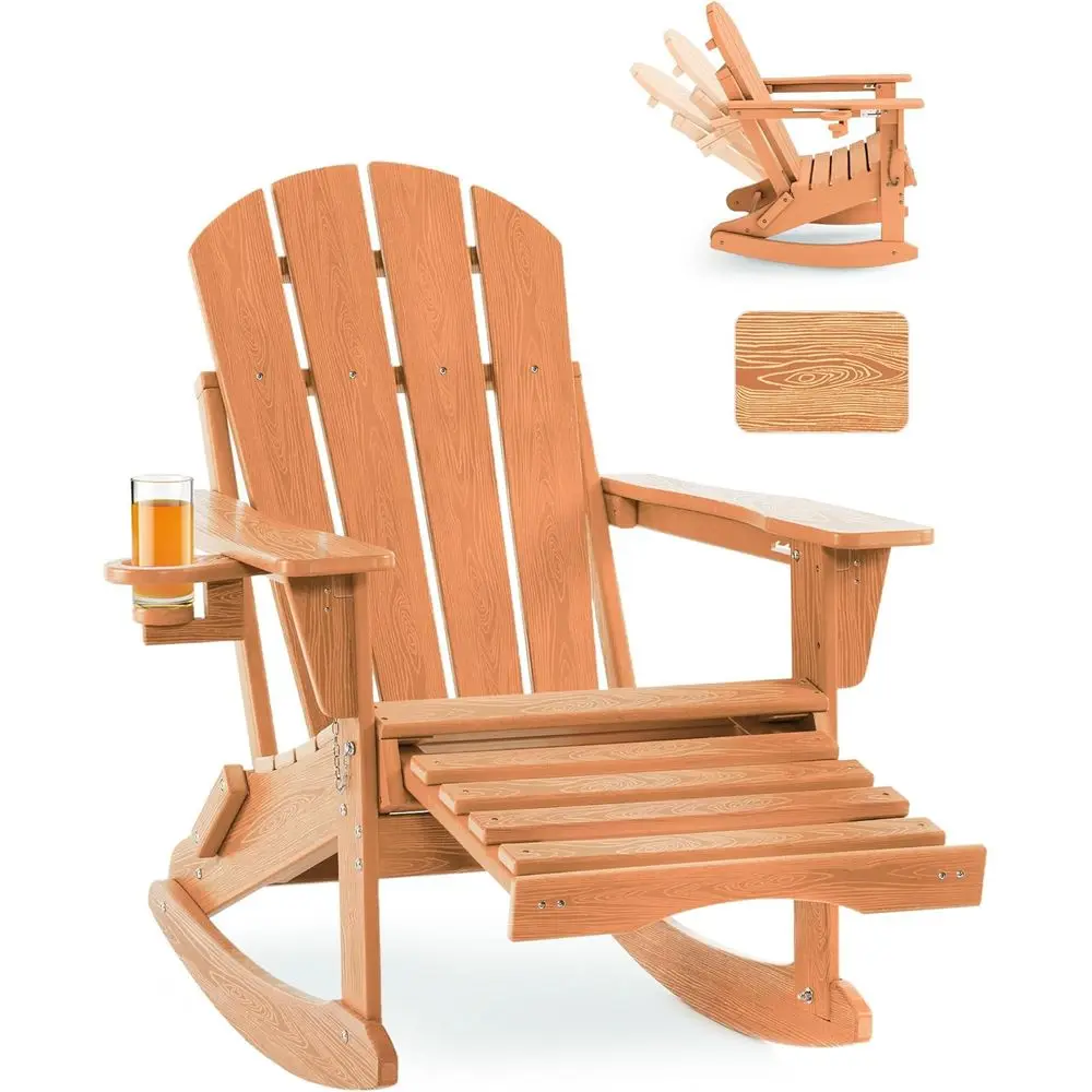 Multifunctional 4-in-1 Teak Rocking Chair with Ottoman, Cup Holder for Outdoor Patio, Backyard, and Poolside Use
Multifunctional 4-in-1 Teak Rocking Chair with Ottoman, Cup Holder for Outdoor Patio, Backyard, and Poolside Use