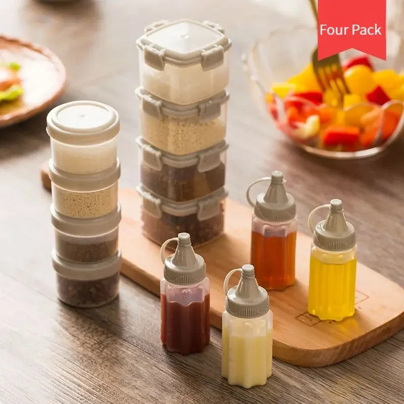 4PCS Spice Box Set Home Set Plastics Sealed Waterproof Jam Squeeze Bottle Outdoor Barbecue Seasoning Dressing Dispenser Box
4PCS Spice Box Set Home Set Plastics Sealed Waterproof Jam Squeeze Bottle Outdoor Barbecue Seasoning Dressing Dispenser Box
