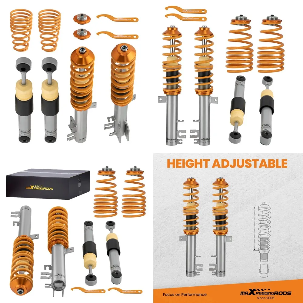 Coilover Shock Absorber Kit for Fiat 500 Abarth Panda Mk2 Mk3, Adjustable Spring Strut
Coilover Shock Absorber Kit for Fiat 500 Abarth Panda Mk2 Mk3, Adjustable Spring Strut