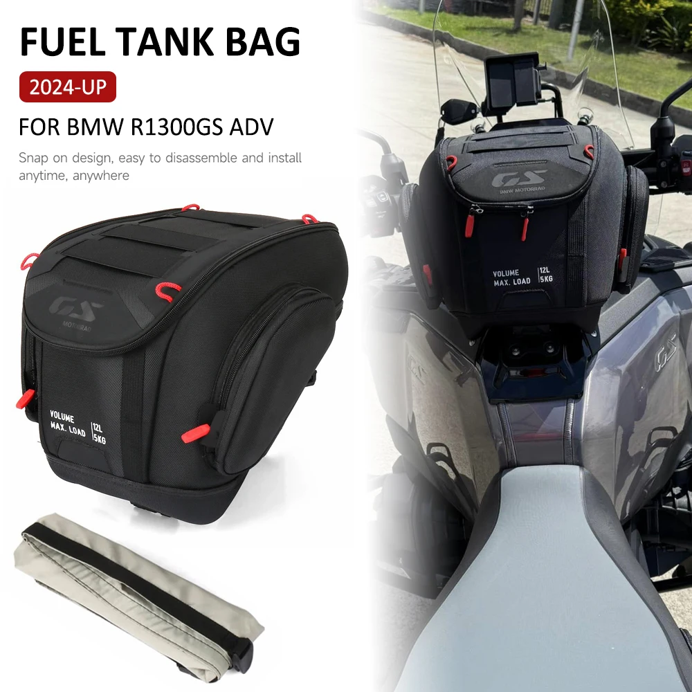 Motorcycle 12L Tank Bag Luggage Waterproof Backpack Quick Lock Kit Black For BMW R1300GS ADV R 1300 GS Adventure 2024 2025
Motorcycle 12L Tank Bag Luggage Waterproof Backpack Quick Lock Kit Black For BMW R1300GS ADV R 1300 GS Adventure 2024 2025