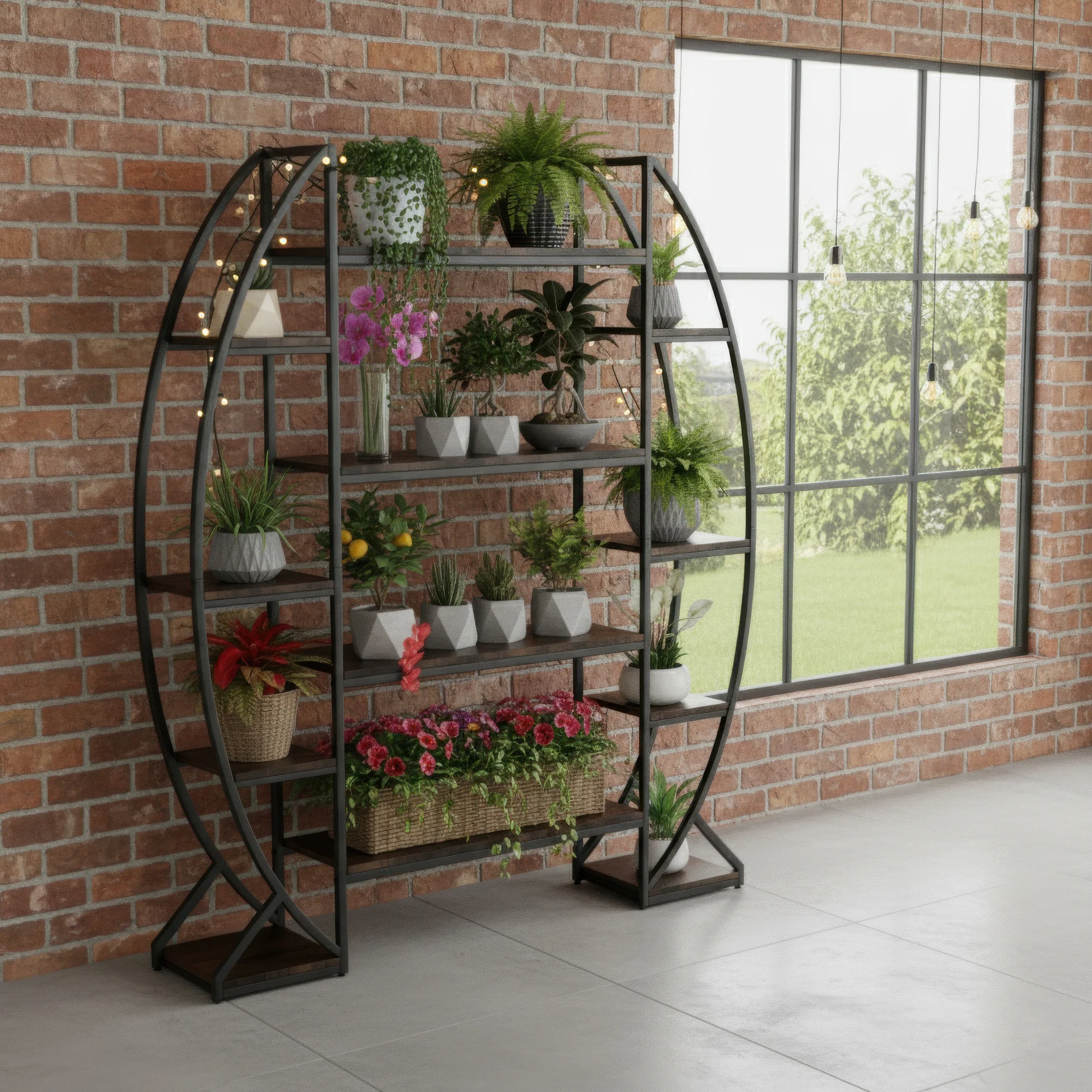 8 Tiered Large Metal Plant Shelf Curved Plant Stand Indoor 69" Tall Industrial Flower Pot Stand Display for Indoor
8 Tiered Large Metal Plant Shelf Curved Plant Stand Indoor 69" Tall Industrial Flower Pot Stand Display for Indoor