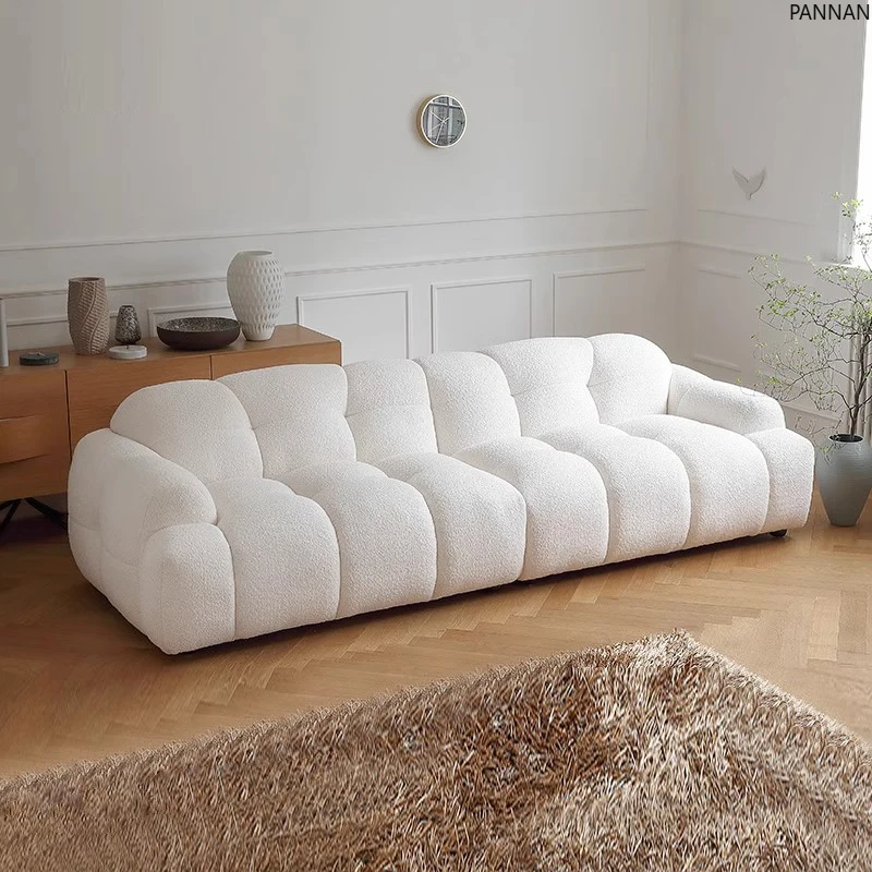 Cat's eye sofa French cream style fabric straight row small apartment sofa living room straight row
Cat's eye sofa French cream style fabric straight row small apartment sofa living room straight row