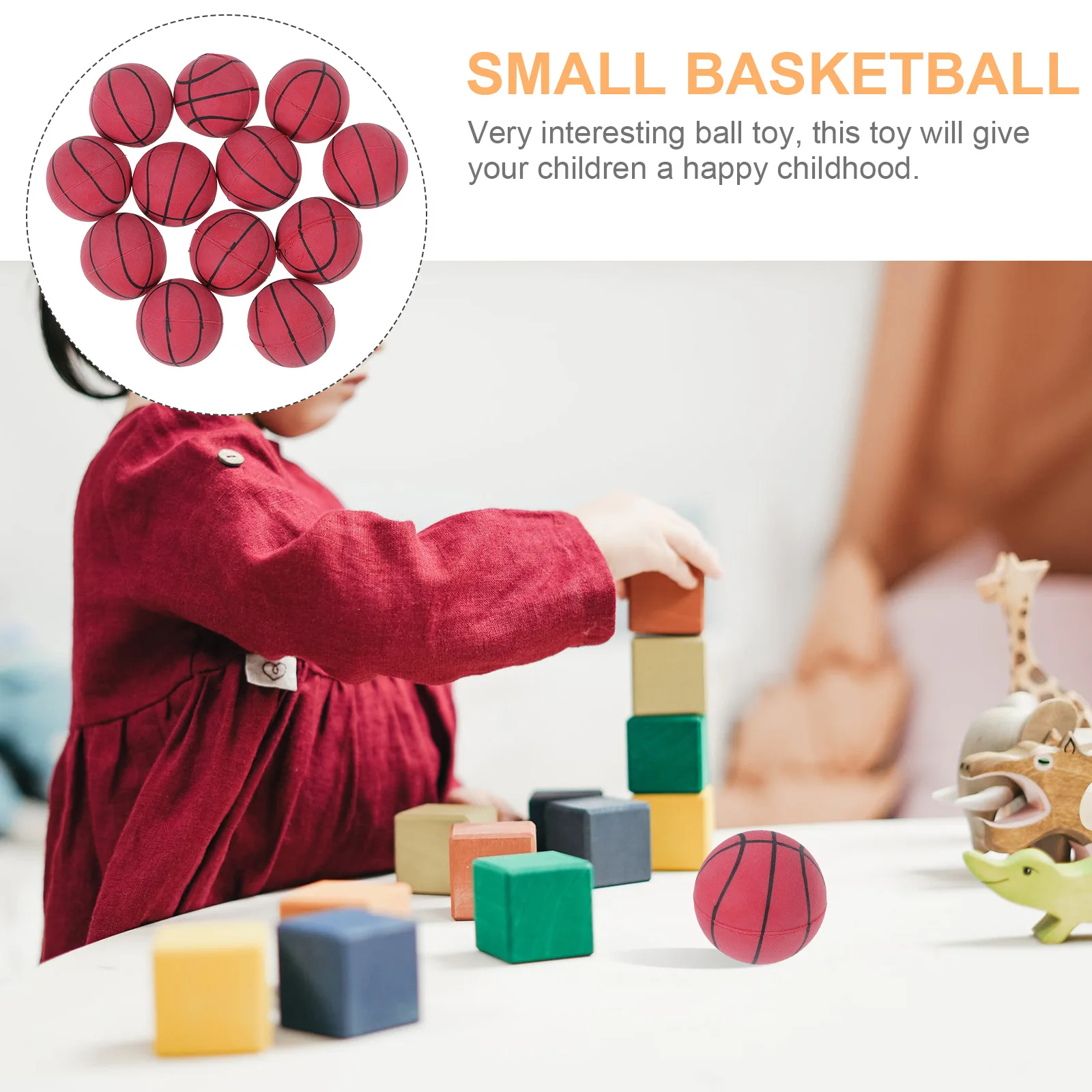 12Pcs Premium Rubber Small Bouncy Basketball Balls For Children Educational Puzzles
12Pcs Premium Rubber Small Bouncy Basketball Balls For Children Educational Puzzles