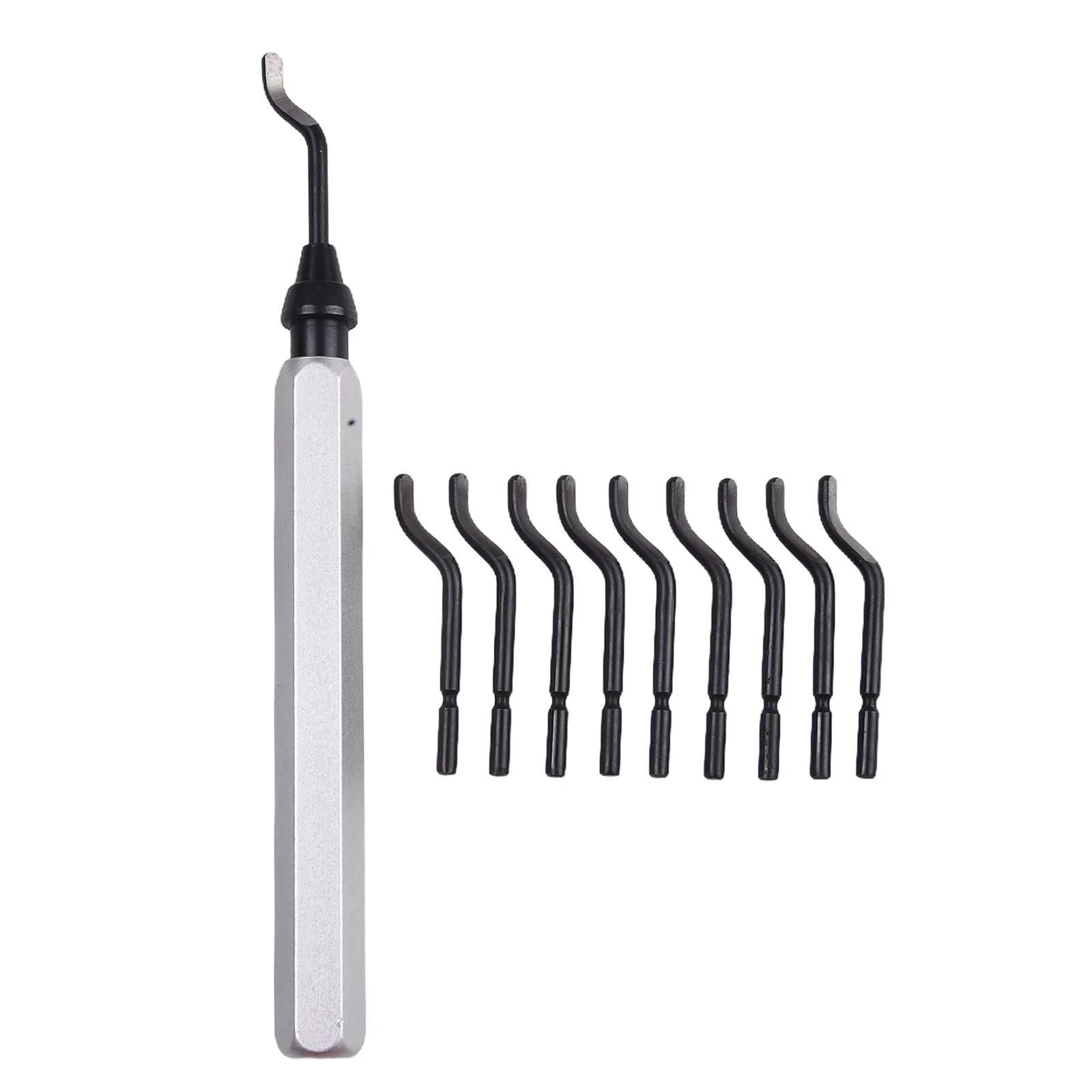 Handle Burr Metal Deburring Remover Cutting Tool With Rotary Deburr Blades High-speed Steel Deburring Tool Rough Edge Remover
Handle Burr Metal Deburring Remover Cutting Tool With Rotary Deburr Blades High-speed Steel Deburring Tool Rough Edge Remover