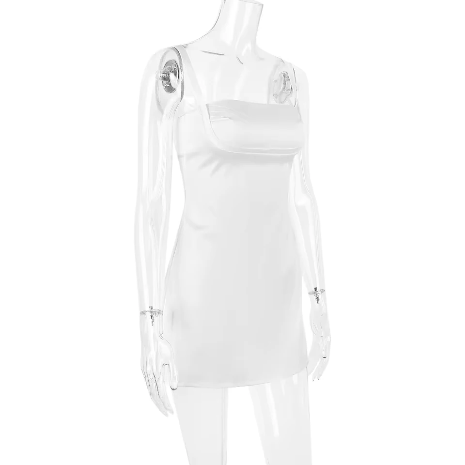 Sexy Backless White Mini Satin Summer Dress Women Elegant Short Birthday Party Dresses Woman Bridesmaid Evening Dresses Vestidos
Sexy Backless White Mini Satin Summer Dress Women Elegant Short Birthday Party Dresses Woman Bridesmaid Evening Dresses Vestidos