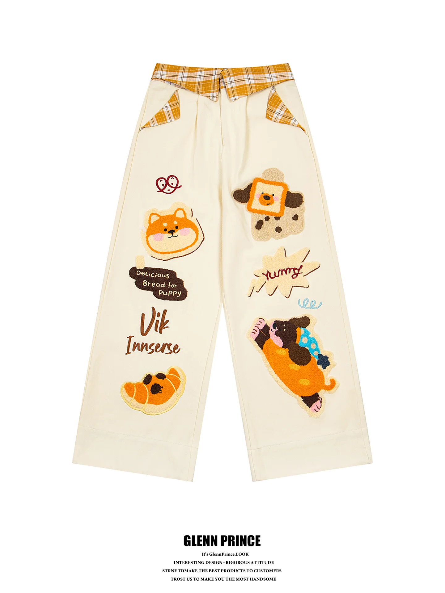 GPstudio Men's Casual Pants Retro Plaid Patchwork Dog Towel Embroidery Loose Fit Straight Leg Long Trousers Comfortable Leisure
GPstudio Men's Casual Pants Retro Plaid Patchwork Dog Towel Embroidery Loose Fit Straight Leg Long Trousers Comfortable Leisure
