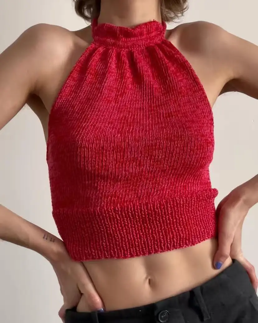 Pure Desire Wind Half High Neck Red Tank Top 2026 Summer New Sleeveless Women's Short Style Interior Style with Spicy Girl
Pure Desire Wind Half High Neck Red Tank Top 2026 Summer New Sleeveless Women's Short Style Interior Style with Spicy Girl