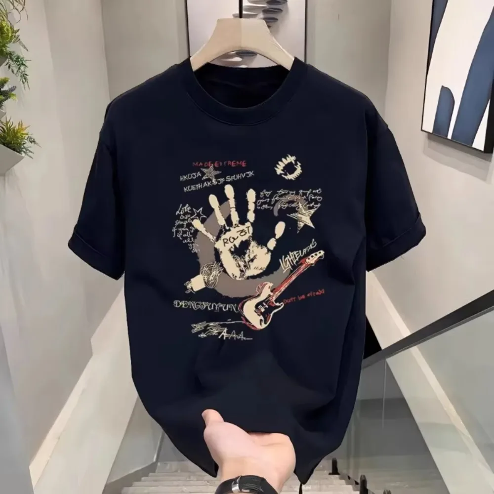 100% Pure Cotton Short-sleeved T-shirt Men's Summer Hong Kong Style Trend Printed Half-sleeved Loose Couple's T-shirt
100% Pure Cotton Short-sleeved T-shirt Men's Summer Hong Kong Style Trend Printed Half-sleeved Loose Couple's T-shirt