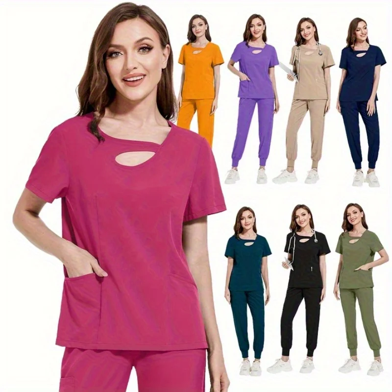 Summer Two-piece Elastic SPA Center Confinement Center Staff Work Clothes Suitable
Summer Two-piece Elastic SPA Center Confinement Center Staff Work Clothes Suitable