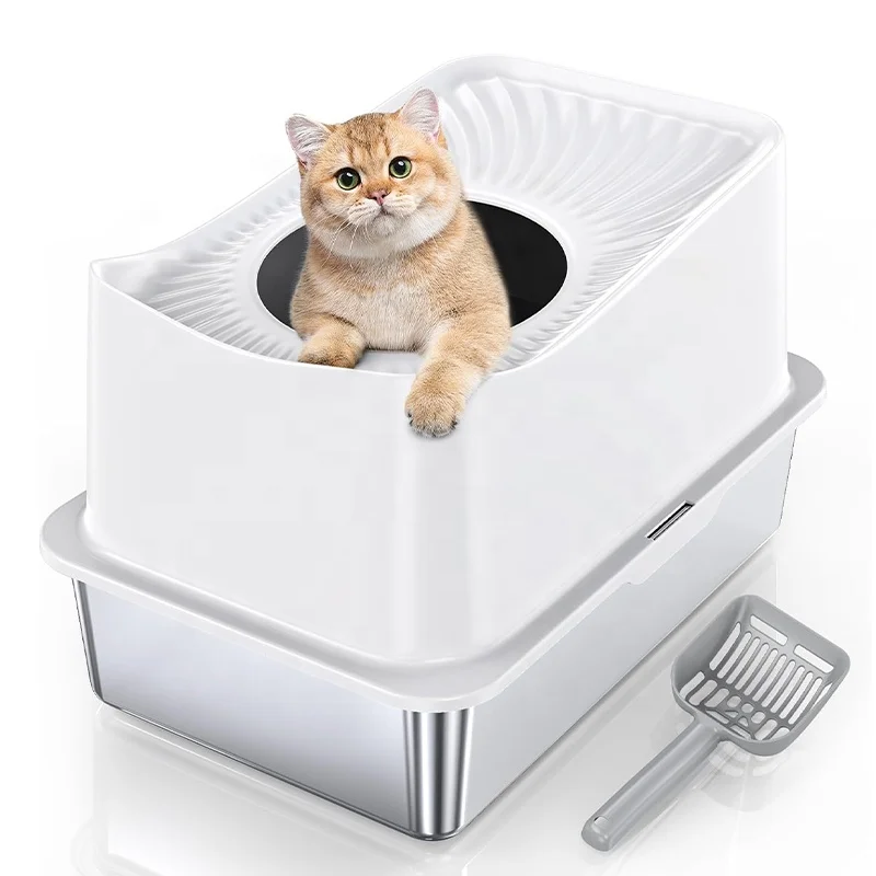 Stainless Steel Cat Box Hygienic Odor Control Large Capacity Top Entry Enclosed Design Easy Clean Lid Scoop for Big Cats
Stainless Steel Cat Box Hygienic Odor Control Large Capacity Top Entry Enclosed Design Easy Clean Lid Scoop for Big Cats