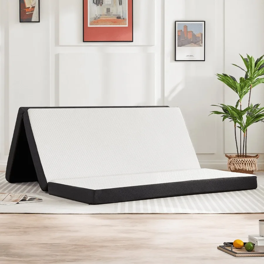 3" Tri-Fold Memory Foam Mattress Portable Foldable Non-Slip Floor Bed for Camping and Guest Use Twin XL
3" Tri-Fold Memory Foam Mattress Portable Foldable Non-Slip Floor Bed for Camping and Guest Use Twin XL