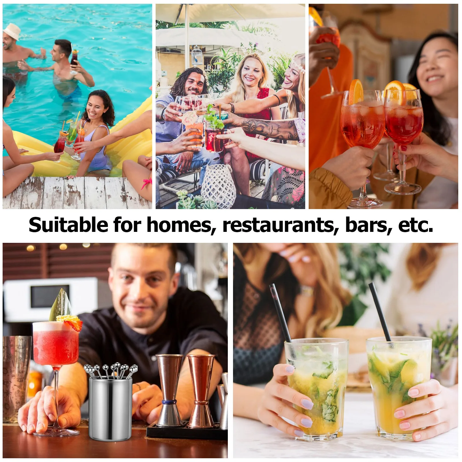 1Set Stainless Steel Cocktail Picks with Holder Fruit Toothpicks Metal Appetizer Skewers Olive Picks for Party Barbecue Dessert
1Set Stainless Steel Cocktail Picks with Holder Fruit Toothpicks Metal Appetizer Skewers Olive Picks for Party Barbecue Dessert