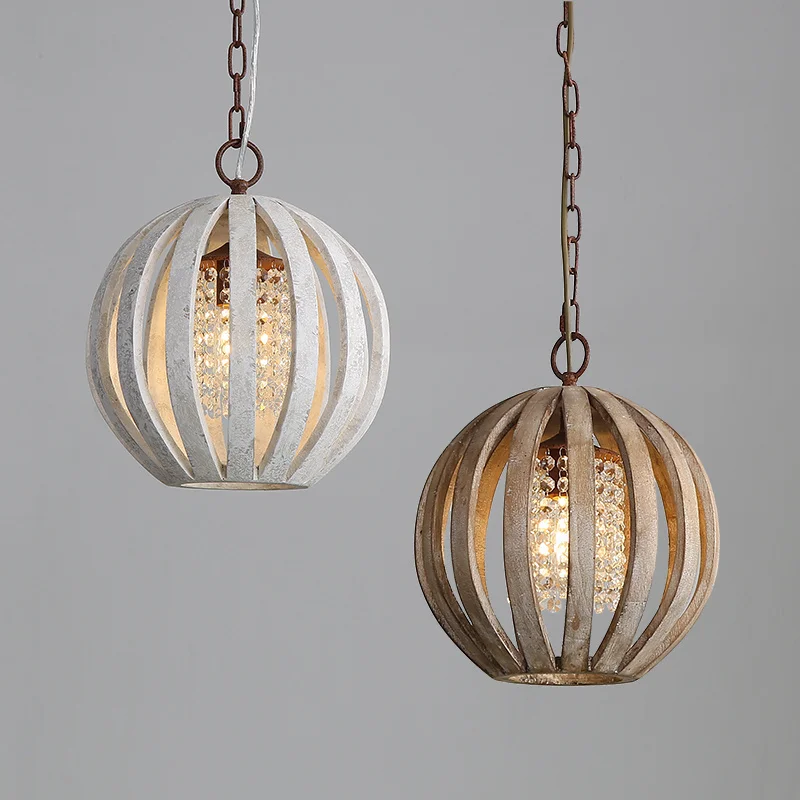 American Retro Aisle Lights Porch Solid Wood Spherical Nostalgic Bar Lamps Balcony Restaurant Bedside Crystal Chandelier
American Retro Aisle Lights Porch Solid Wood Spherical Nostalgic Bar Lamps Balcony Restaurant Bedside Crystal Chandelier