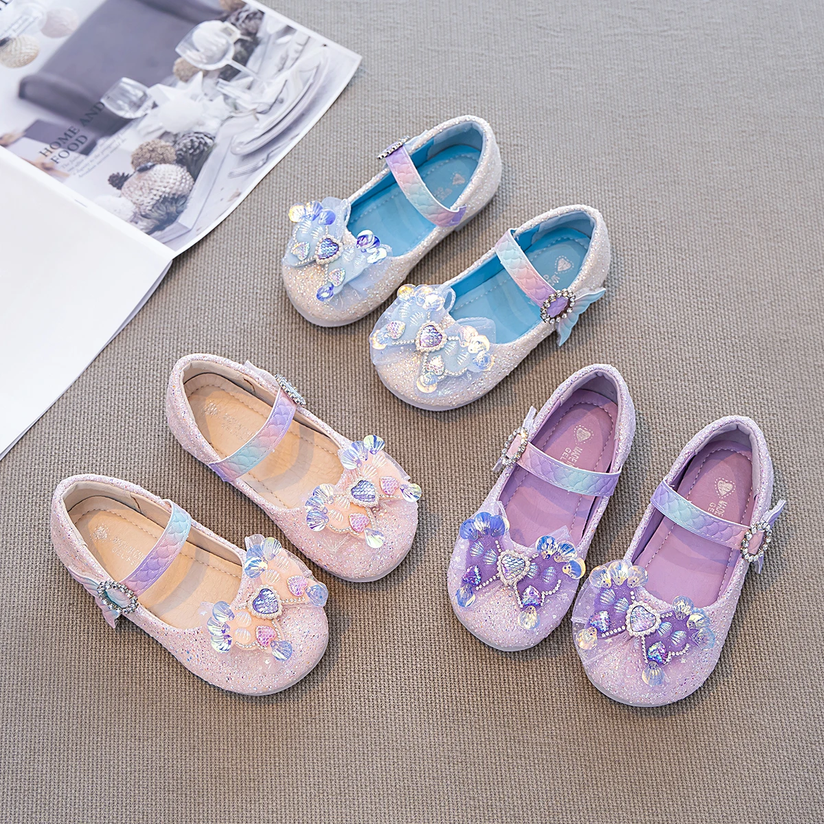 Kids'Casual Shoes PU Leather Fashion Sequin Bow Love Spring Flat Shoes For Girls Anti-slip Blue Pink Shoes Size 23-35
Kids'Casual Shoes PU Leather Fashion Sequin Bow Love Spring Flat Shoes For Girls Anti-slip Blue Pink Shoes Size 23-35