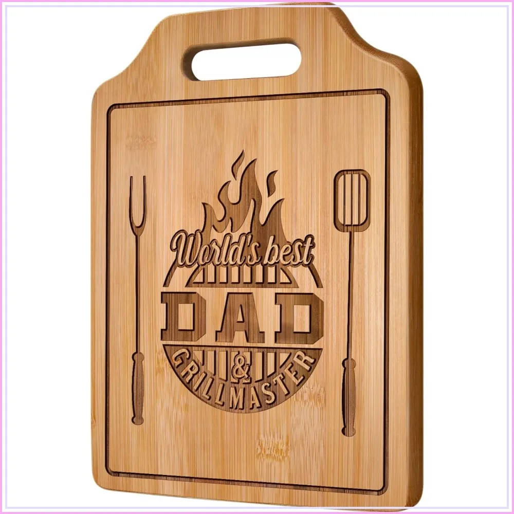 Engraved Bamboo Cutting Board 13.78"L x 9.84"W x 0.4"Th - Father's Day Gift for Dad from Daughter Son Wife
Engraved Bamboo Cutting Board 13.78"L x 9.84"W x 0.4"Th - Father's Day Gift for Dad from Daughter Son Wife