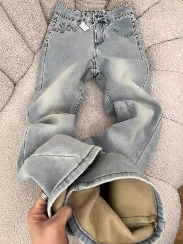 Женские джинсы больших размеров с высокой талией и подкладкой, расклешенные микро-джинсы, осень-зима, большие размеры, утягивающие бедра...
Женские джинсы больших размеров с высокой талией и подкладкой, расклешенные микро-джинсы, осень-зима, большие размеры, утягивающие бедра...