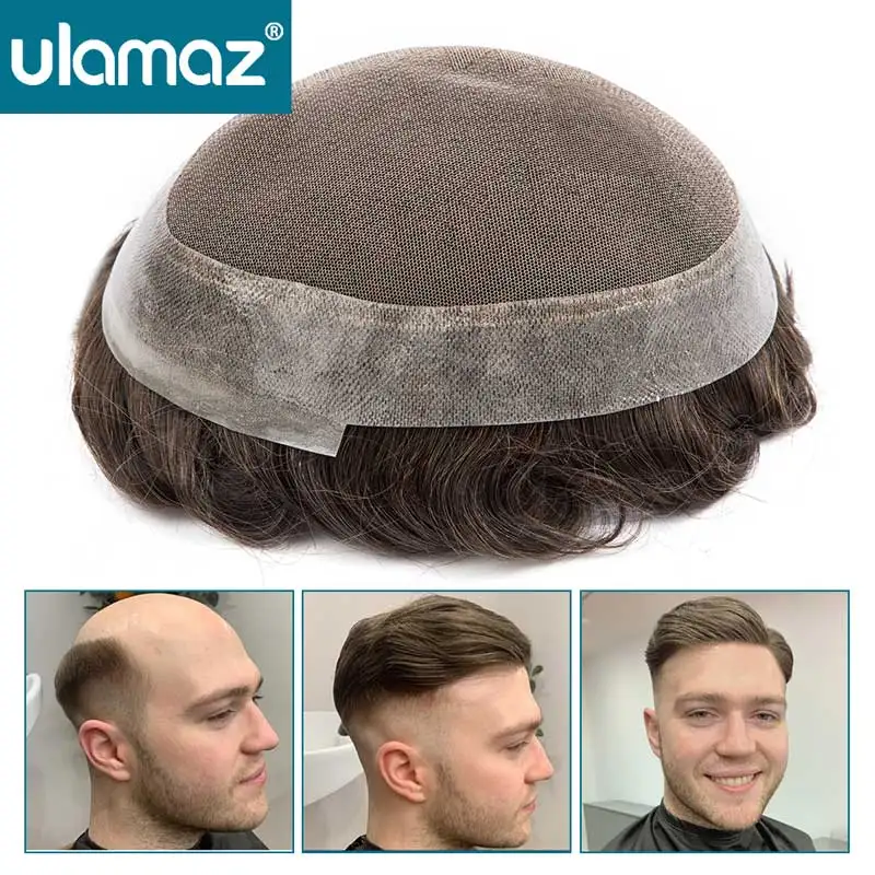 Male Hair Prosthesis Lace PU Men's Wig Breathable French Lace Toupee Wig Man Natural Human Hair Wigs For Men System Replacement
Male Hair Prosthesis Lace PU Men's Wig Breathable French Lace Toupee Wig Man Natural Human Hair Wigs For Men System Replacement