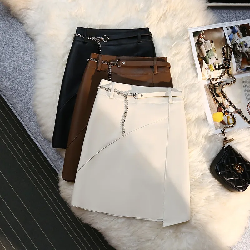 Leather Skirt Women 2025 Autumn Collection New Fashion High Waist Irregular A-line Kawaii Skirt Woman
Leather Skirt Women 2025 Autumn Collection New Fashion High Waist Irregular A-line Kawaii Skirt Woman