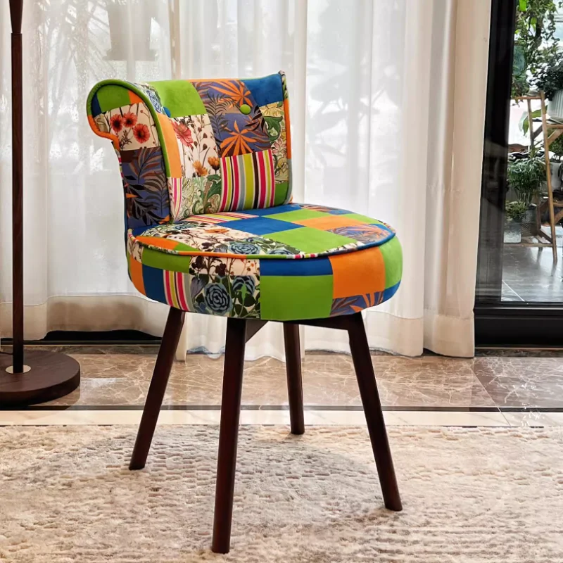 Makeup chair household retro solid wood dresser backrest stool dining chair manicure rotatable leisure
Makeup chair household retro solid wood dresser backrest stool dining chair manicure rotatable leisure