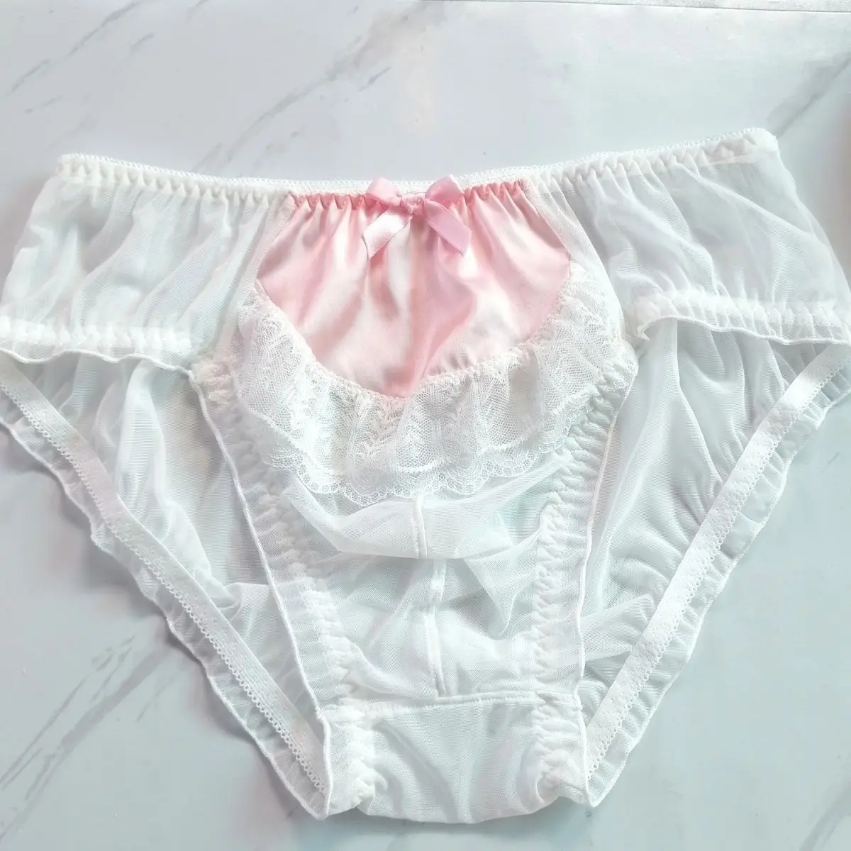 Man Handmade Chiffon Lace Briefs White Harajuku
Man Handmade Chiffon Lace Briefs White Harajuku