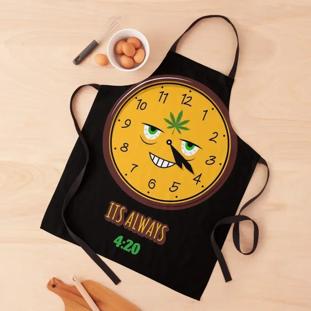 Its Always 420 (Black) Apron Customizable Kitchen Items Art work ladies Apron 
Its Always 420 (Black) Apron Customizable Kitchen Items Art work ladies Apron