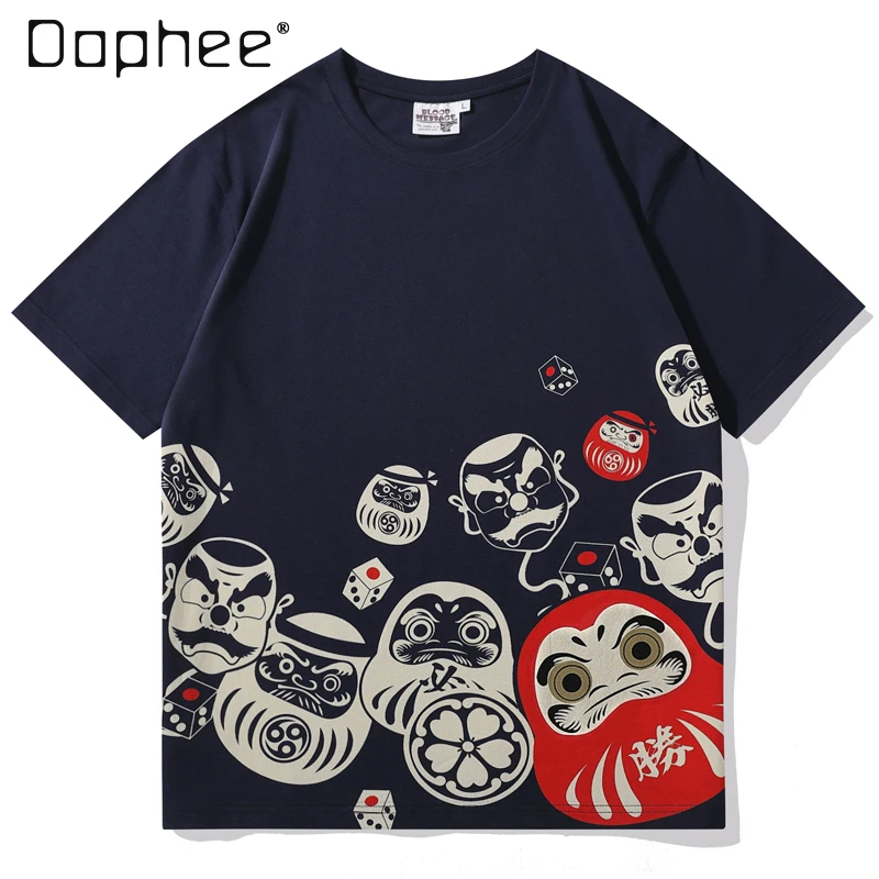 Japanese Style Fashion Brand Harajuku Print T-shirt Men and Women Couple Fashion Short Sleeve Tops Student Youth Men Clothing
Japanese Style Fashion Brand Harajuku Print T-shirt Men and Women Couple Fashion Short Sleeve Tops Student Youth Men Clothing