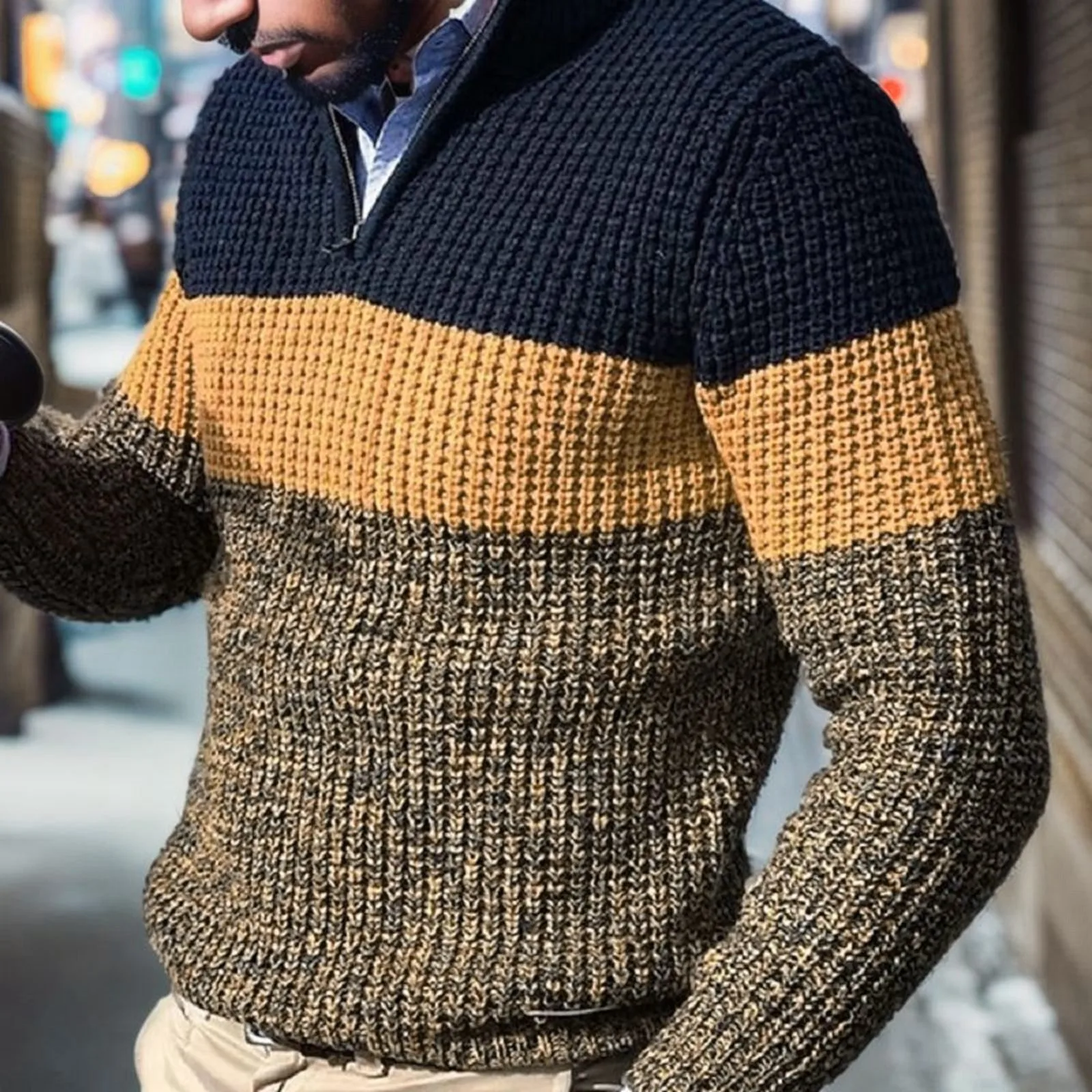 Men's Zipperssweater Cable Knit Crew Neck Pullover Sweater Tops Slim Fit Soft Thicken Casual Sweaters For Men Pullover Tops
Men's Zipperssweater Cable Knit Crew Neck Pullover Sweater Tops Slim Fit Soft Thicken Casual Sweaters For Men Pullover Tops