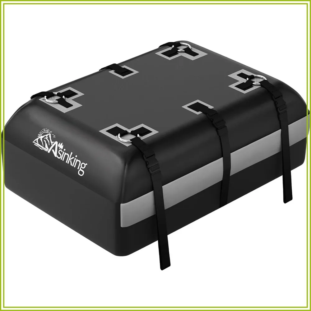 100% Waterproof Heavy Duty Car Roof Cargo Carrier Bag - 21 Cubic Feet, Fits All Vehicles with/without Roof Rack, Easy Install & Triply Reinforced for Secure Use
100% Waterproof Heavy Duty Car Roof Cargo Carrier Bag - 21 Cubic Feet, Fits All Vehicles with/without Roof Rack, Easy Install & Triply Reinforced for Secure Use
