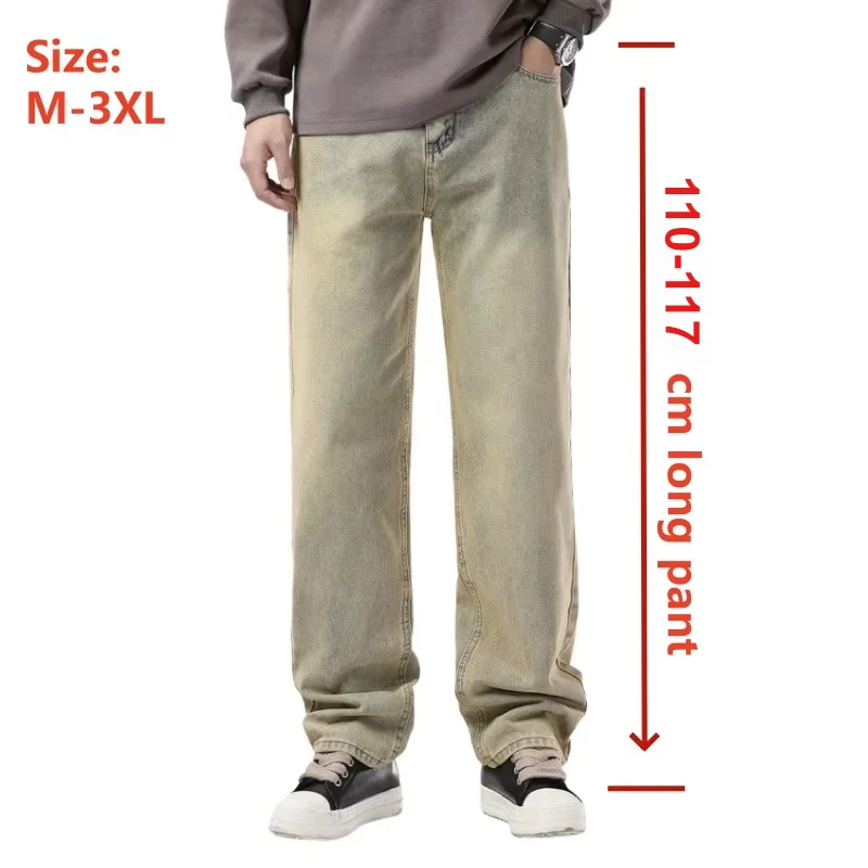Tall Men Jeans Black Extra Long Student Pants Popular Male 110-117CM Loose Straight Cowboy Extended Long Boy Denim Trousers
Tall Men Jeans Black Extra Long Student Pants Popular Male 110-117CM Loose Straight Cowboy Extended Long Boy Denim Trousers