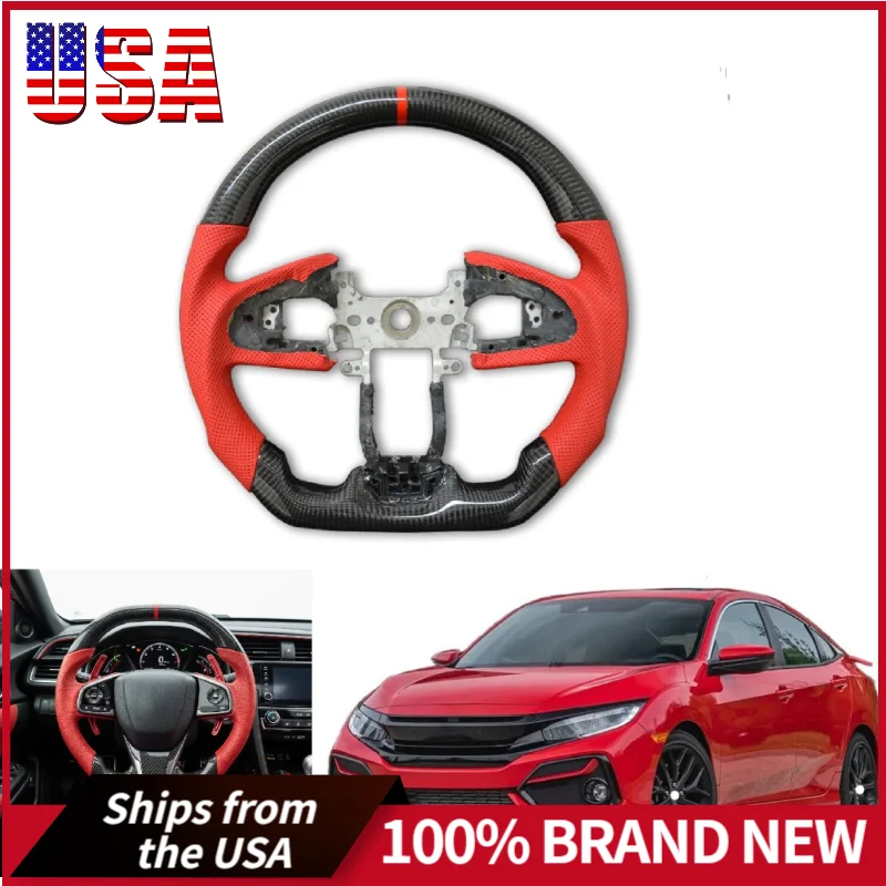 High-Quality Carbon Fiber Steering For Honda Civic Gen 10th Type R Fk8 2016-2021 Car Modification Red Leather Steering Wheel
High-Quality Carbon Fiber Steering For Honda Civic Gen 10th Type R Fk8 2016-2021 Car Modification Red Leather Steering Wheel