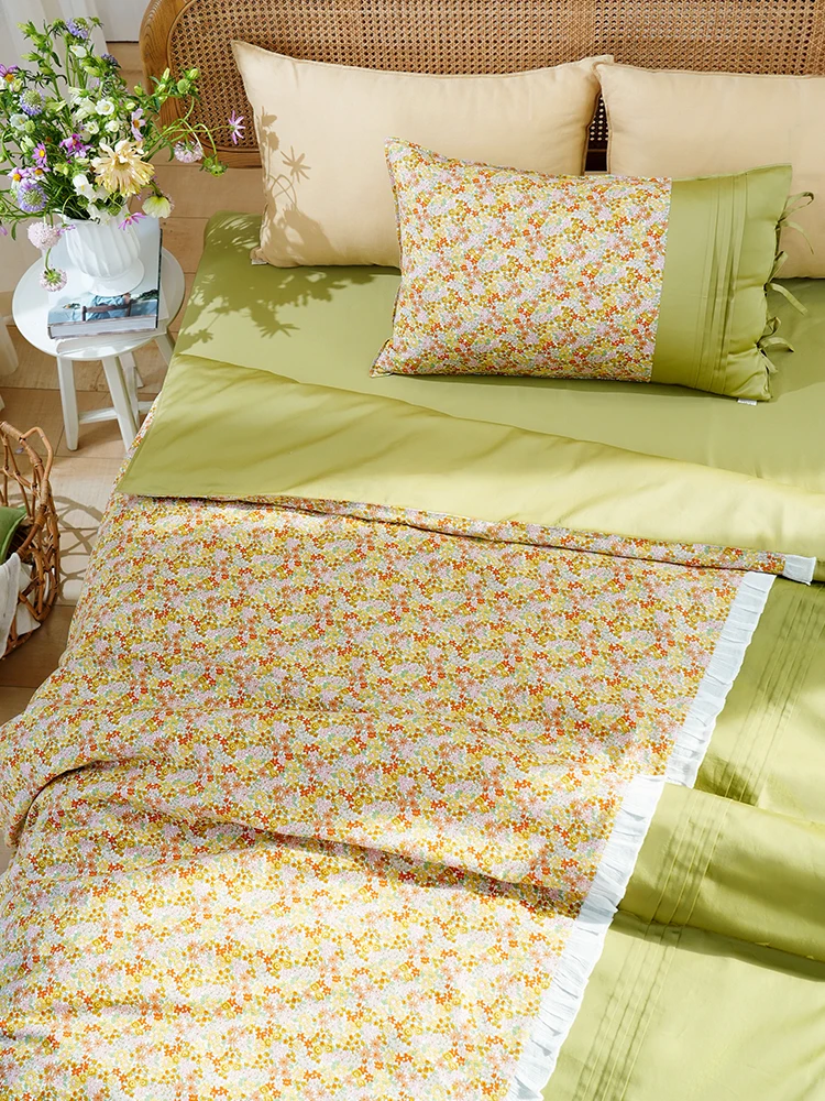 Three-piece bed sheet, quilt cover, pillow cover, cotton four seasons, universal
Three-piece bed sheet, quilt cover, pillow cover, cotton four seasons, universal