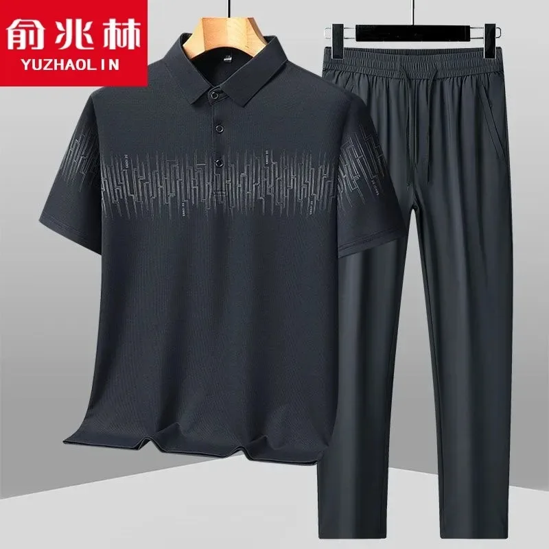 Men's Ice Silk Polo Shirt Short Sleeve Casual Summer Dad Top with Geometric Print
Men's Ice Silk Polo Shirt Short Sleeve Casual Summer Dad Top with Geometric Print