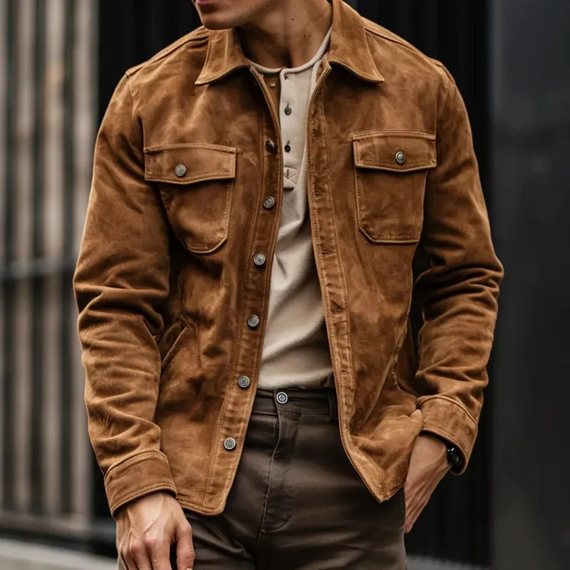2026 Spring and Autumn New Men's Lapel with Pocket Shirt Jacket Men's
2026 Spring and Autumn New Men's Lapel with Pocket Shirt Jacket Men's