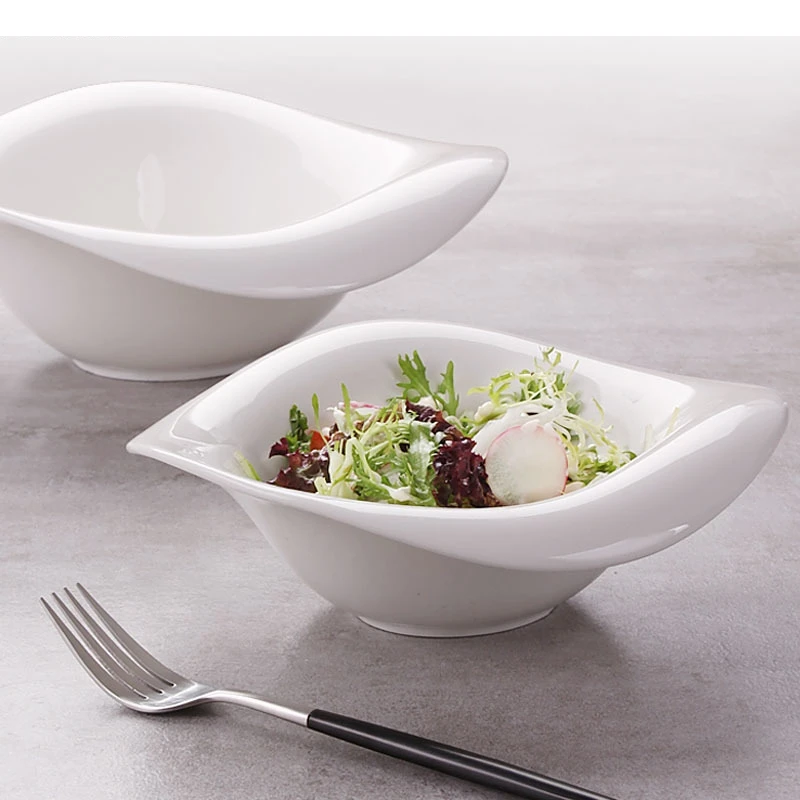 European Style Pure White Ceramic Salad Bowl Snack Dessert Porcelain Dishes Kitchen Tableware Dining Table Decoration
European Style Pure White Ceramic Salad Bowl Snack Dessert Porcelain Dishes Kitchen Tableware Dining Table Decoration
