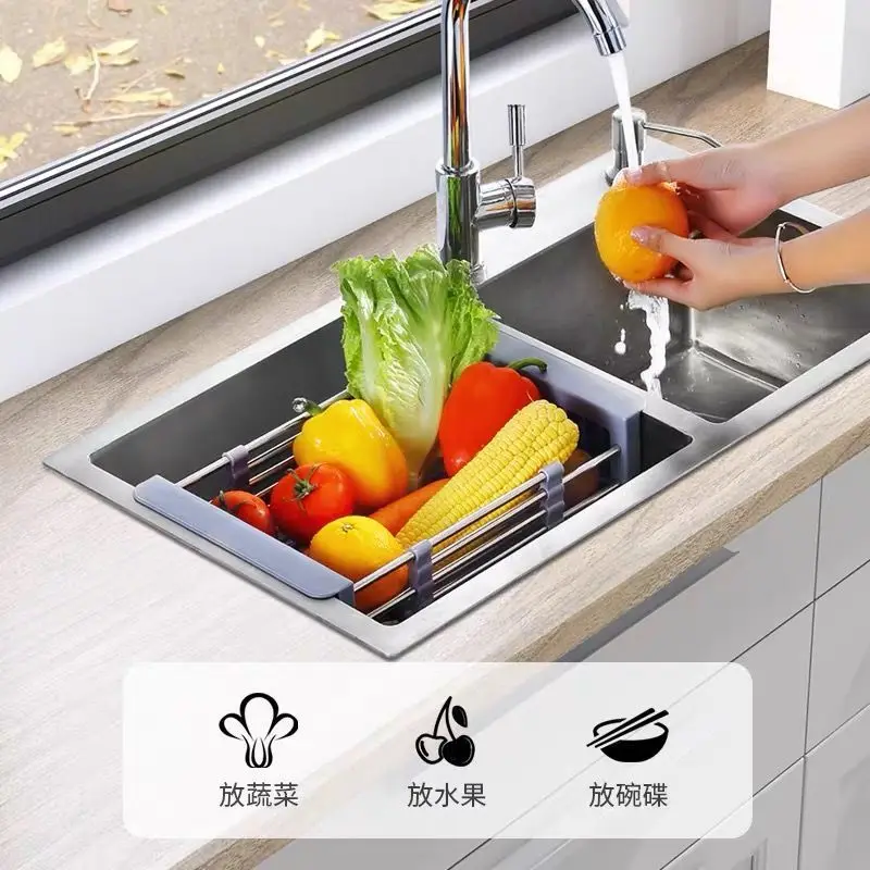 Kitchen Dish Rack Stainless Steel Draining Rack Retractable Sink Storage Rack Cross-Border Kitchen Dish Draining Rack
Kitchen Dish Rack Stainless Steel Draining Rack Retractable Sink Storage Rack Cross-Border Kitchen Dish Draining Rack